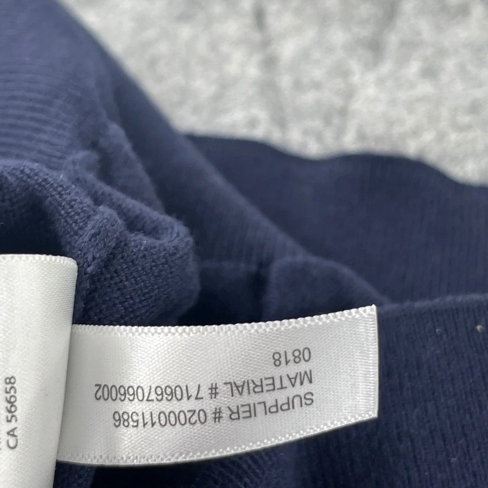 Polo Ralph Lauren V-Neck Sweater Men Large Blue Pima Cotton Pony Logo Preppy